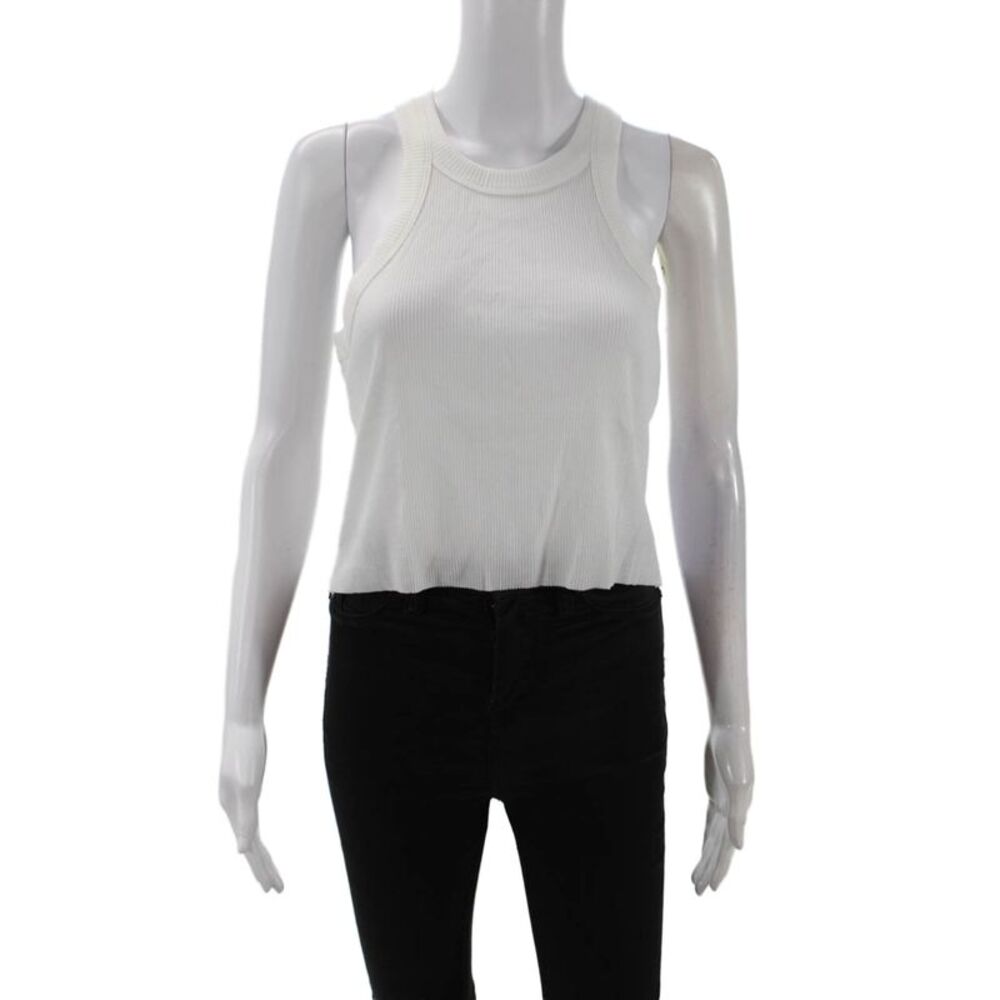 WSLY Womens The Rivington Cropped Tank - White Size 2X